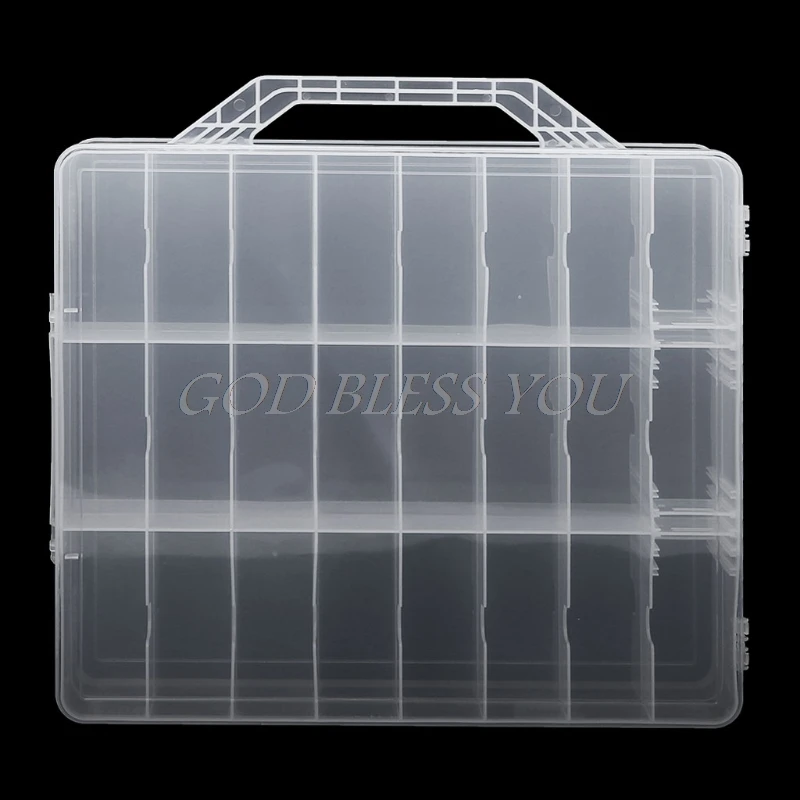 

Pro 48 Lattice Nail Polish Holder Display Container Organizer Storage Box Case Showing Shelf