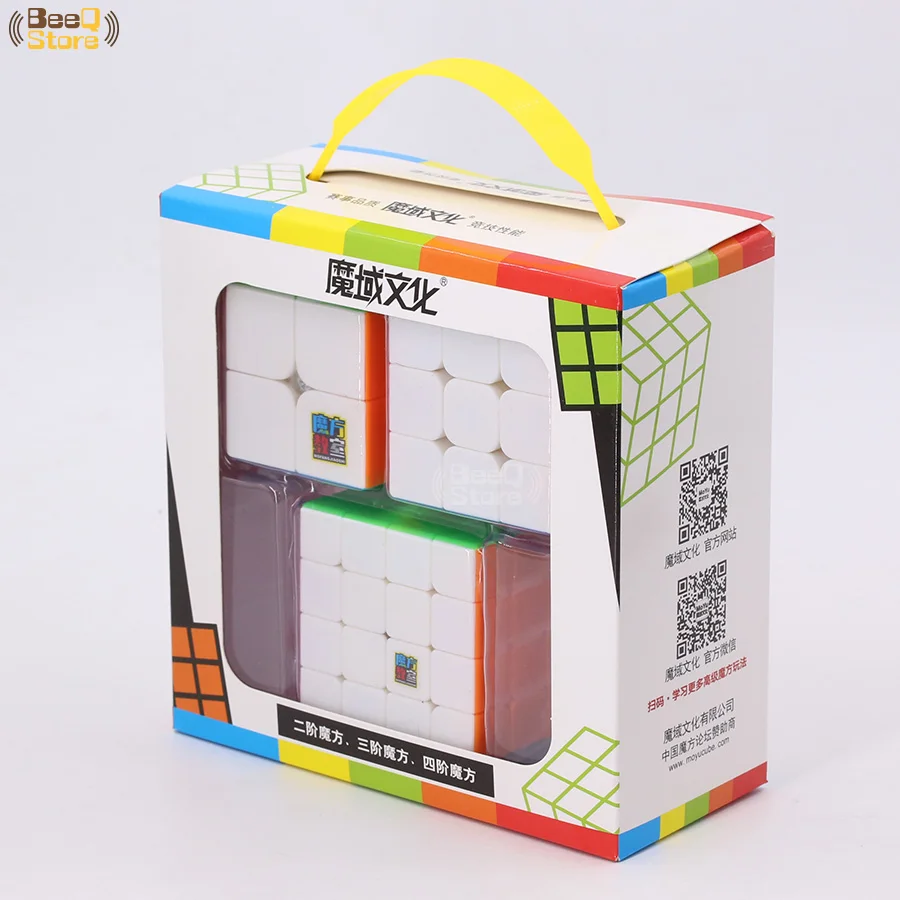 Mofangjiaoshi 3 шт. 4 шт./компл. 2x2/oneplus 3/OnePlus x 3 4x4 5x5, волшебный куб, Скорость головоломка Подарочная коробка цветной MF2 MF3 MF3rs MF4 MF5 развивающая игрушка