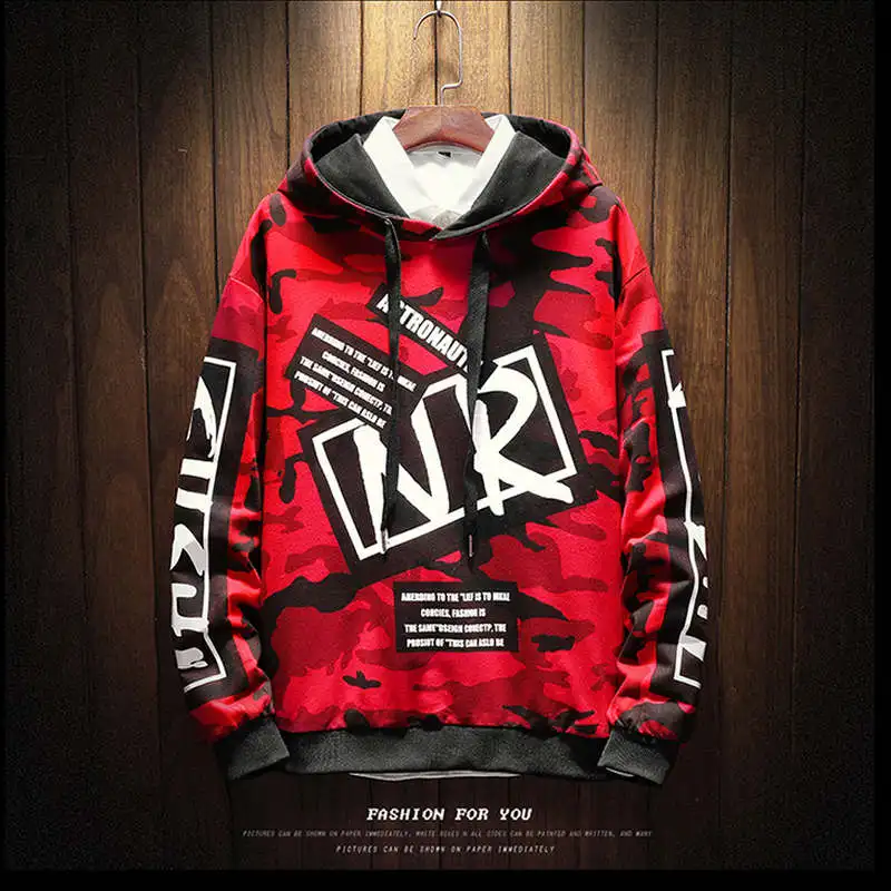 2019 New Mens Hoodies and Sweatshirts Hooded Sweatshirts Male Fashion Hoody For Men Camouflage Hoodies Size M - 5XL