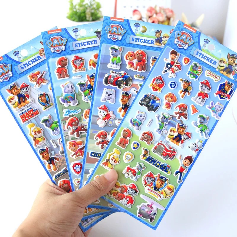 

PAW PATROL kids toy animal stickers kawaii animal bubble stickers patrol children rewards praise small paste children's toy gift