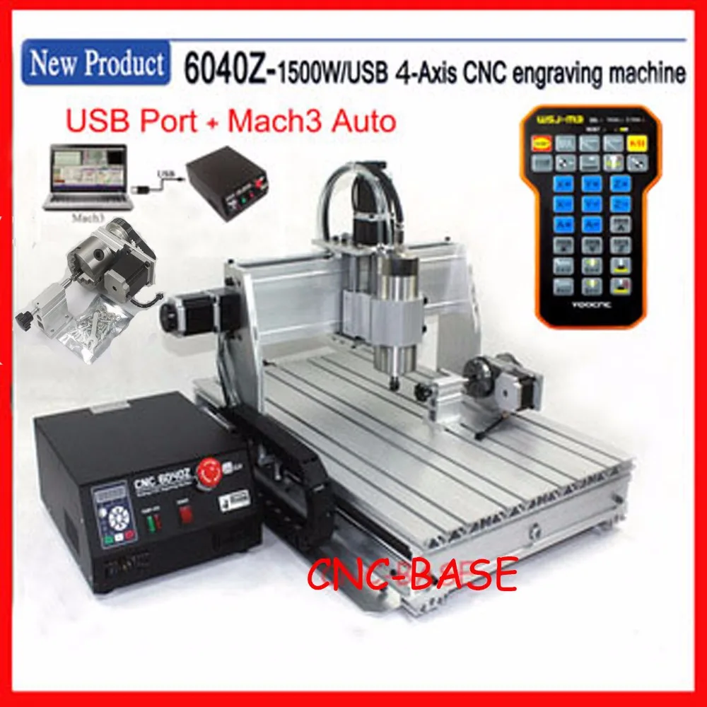 

USB Port ! CNC Router 6040 with 1.5KW spindle cnc machine / cnc engraving milling machine / cnc engraver + mach3