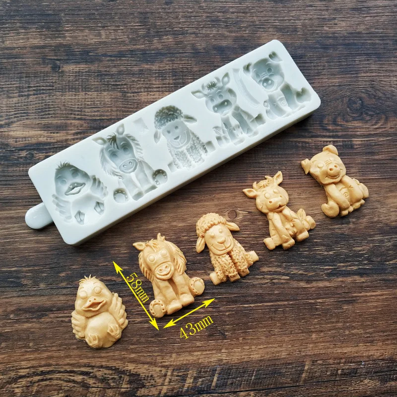 

Cartoon Animal Silicone Mold Fondant Mold Cake Decorating Tool Chocolate Gumpaste Mould Sugarcraft k318