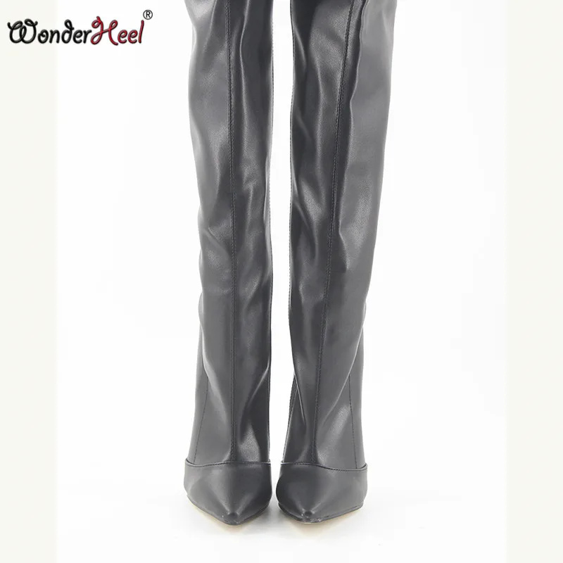 Wonderheel Новый Экстремальный Высокий каблук около 16 см/18 см с острым носком
