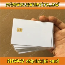 Wholesale100pcs связаться с пустой ПВХ карт IC СКВ 4442 Чип Белый RFID IC смарт-карты для Canon/Epson струйный принтер