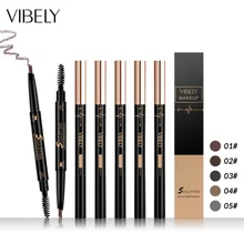 VIBELY макияж бровей автоматический профессиональный водонепроницаемый карандаш макияж бровей инструменты для рисования стрелок 5 стиль Краска Карандаш для бровей Косметика