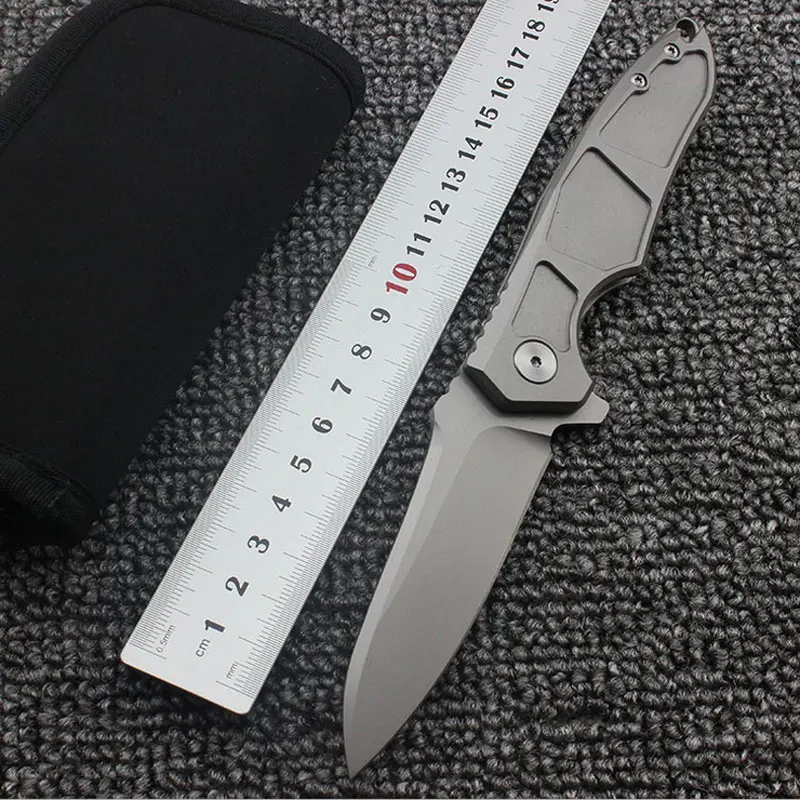 

DIY 60-61HRC S35VN blade Titanium alloy TC4 handle EDC folding knife hunting camping folding knife outdoor utility tactical tool