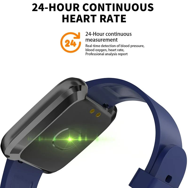 Focusmart 2019 New TD08 Smart Watch Multilingual Word Library Real-time Heart Rate Measurement Intelligent Reminder Smart Watch
