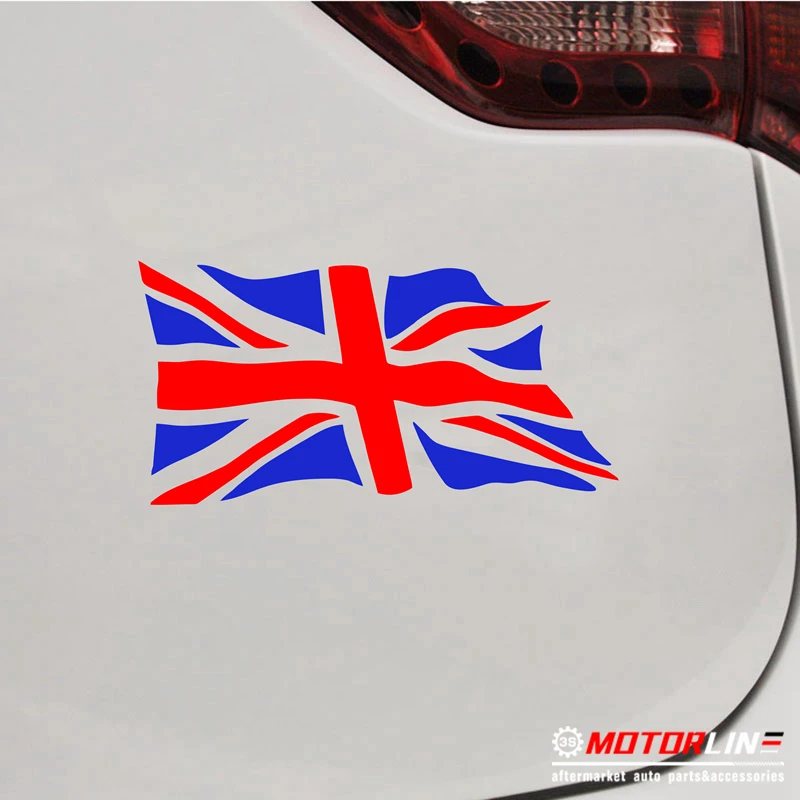 UK Waving Flag Union Jack British Decal Sticker Car Vinyl pick size no