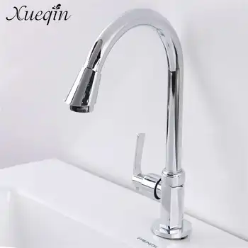 

Xueqin Bathroom Basin Faucets Stainless Steel Kitchen Faucet Single handle Sink Faucet Tap Brass Bathroom Water Mixer Faucet