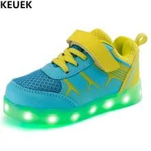 New USB Charging Glowing Shoes Children Sports Sneakers Boys Girls Mesh Casual Light Shoes Kids Lighted PU Leather Shoes 018 New USB Charging Glowing Shoes Children Sports Sneakers Boys Girls Mesh Casual Light Shoes Kids Lighted PU Leather Shoes 018