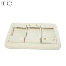 Высококачественная бежевая бархатная подставка для сережек, чехол, показанный 6 пар, подставка для сережек шкатулка для украшений 18*12*2,6 см