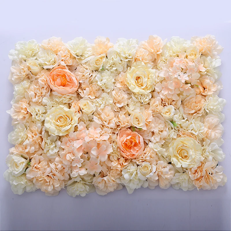40X60cm Artificial Silk Flower Wall Panel White Flowers Hydrangea