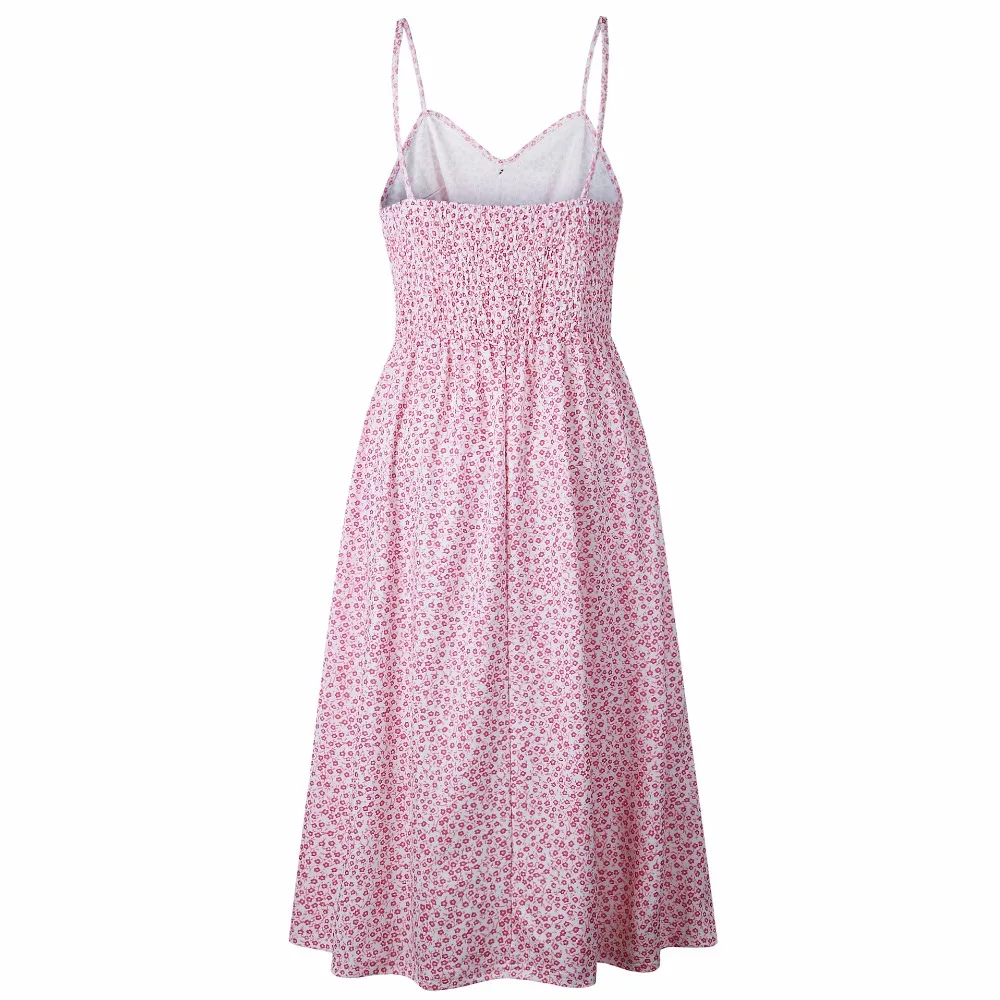 Summer Dress Women Off Shoulder Strap Bohemian Sundress Female Sleeveless Pocket Red White Vintage Sexy Beach Dress Vestido 2020