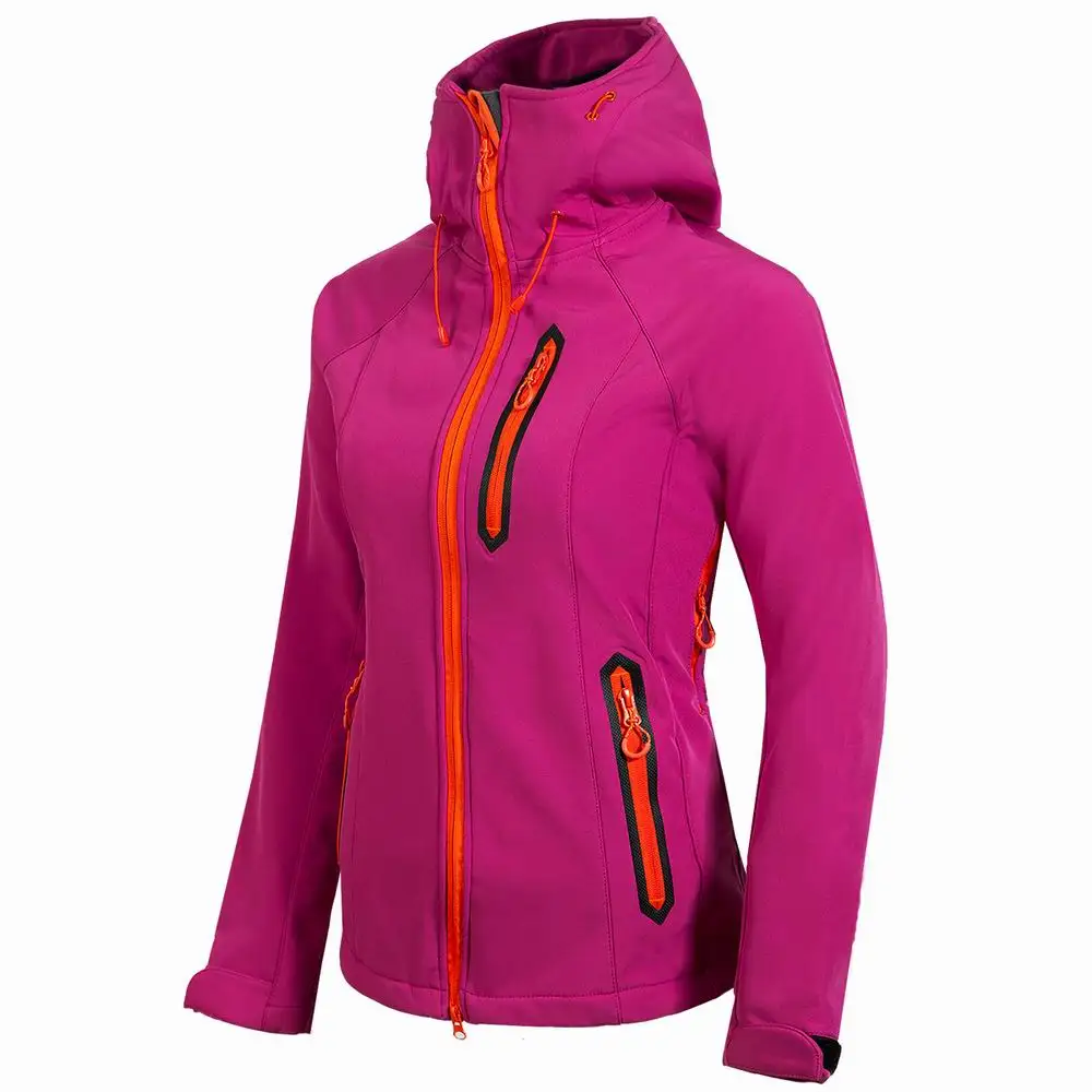 

2019 Women Hiking Jacket Softshell Fleece Windproof Breathable for Riding Climbing Running Clothing Outdoor Sport Wear Female