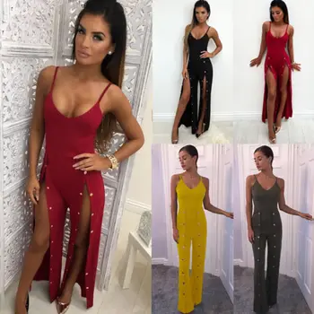 

hirigin Women Summer Sleeveless Party Jumpsuit Romper Bodysuit Size S to XL