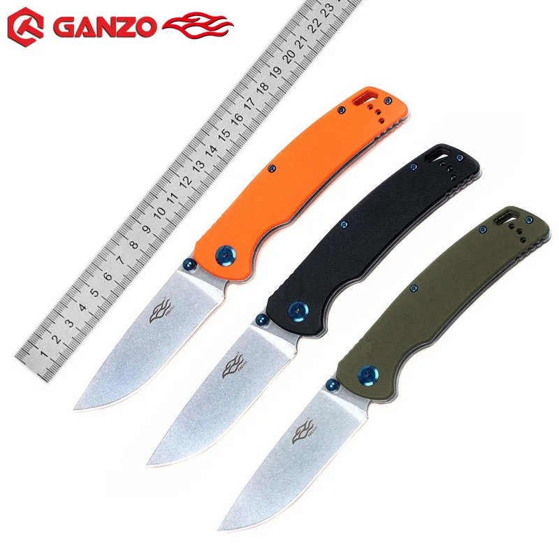 

Hot Selling Ganzo F754 Utility Folding knife 440C Blade G10 Hunting Survival Tactical Diy Firebird Edc knives Multitool F7542