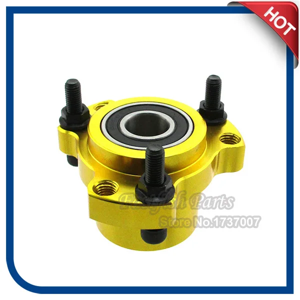 Set of 2 Black Front Wheel Hub 5//8 Bearing Race Go Kart Drift Trike 1//4/" Bolts