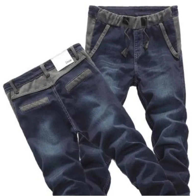 

New Arrival Autumn Jeans Men Straight Stretch Denim Jeans Famous Brand High Quality Regular Plus Size Dark Blue Casual Jeans