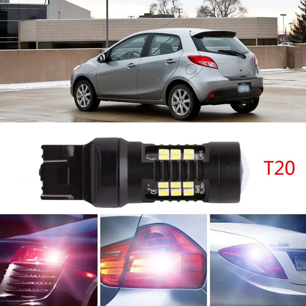 

Ownsun 2Pcs Error Free LED Reversing T20 Back-Up Reverse Light Bulbs Fit For Mazda 2