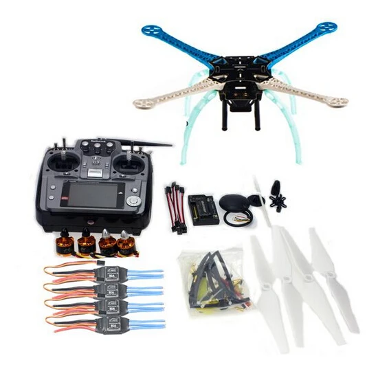 

DIY GPS Drone S500-PCB Multi-Rotor Frame Full Kit APM2.8 Flysky 2.4G AT10 TX&RX Motor ESC NO Battery Charger F08191-I