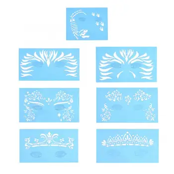 

7pcs/set Reusable Face Paint Butterfly Stencil Body Painting Unique Template Drawing Facial Makeup Template Tattoo Design Tools