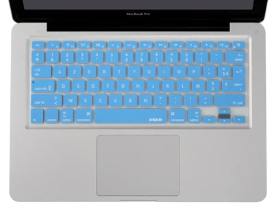 XSKN Французская клавиатура, для Macbook Air Pro retina 13 15 17 Франция AZERTY французский силиконовый чехол для клавиатуры защитная наклейка - Цвет: blue