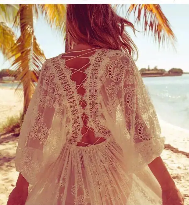 Звезда повязки натурального шелка шифон Вышивка кружево на отдыхе пикантные повседневное элегантное платье для женщин пляжные модны