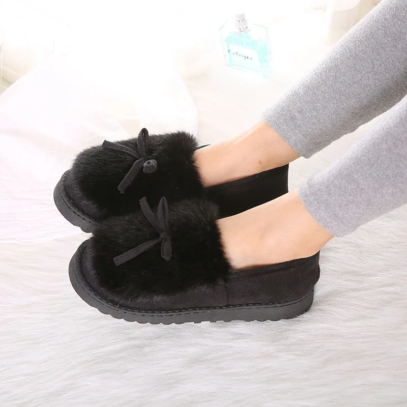 

2019 Fashion Winter Women Slippers with Fur Home Outdoor Casual Warm Slippers Female Ladies Cotton Women Winter Shoes