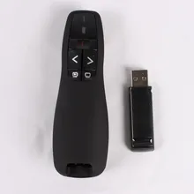 PPT Pointer Presenter with Red Laser, 2.4 G USB Remote Control, Power Point Controller Replacement for Logitech R400
