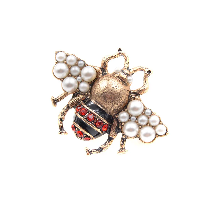 CINDY XIANG новые модные жемчужные броши в виде пчел для женщин антикварная брошь золотистого цвета булавка Винтажный стиль ювелирные изделия Высокое качество насекомое