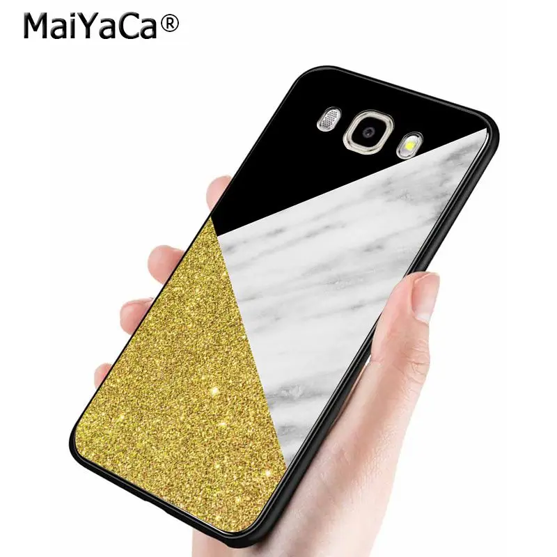 Fashion Geometric Splice Pattern Marble gold pink marble stone