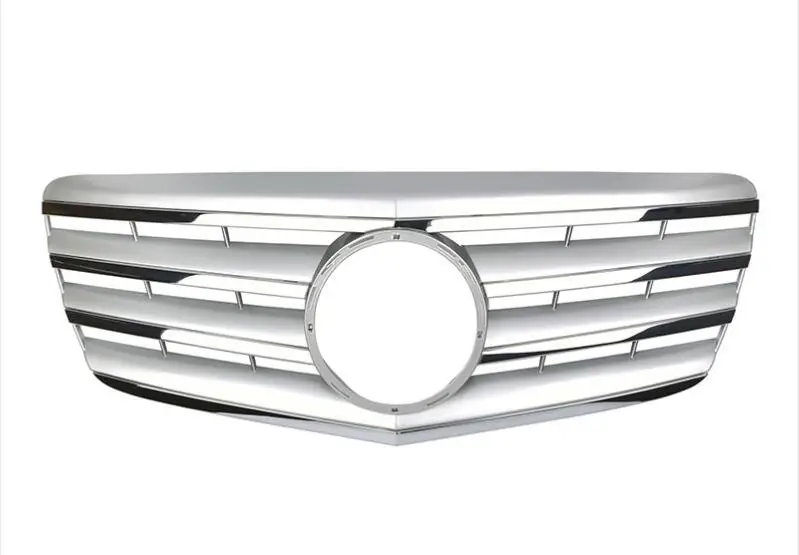 Для Mercedes для Benz E-class W211 07 08 09 с эмблемой CL стиль черный/серебристый/белый/Хром передний бампер гоночная решетка - Цвет: style E