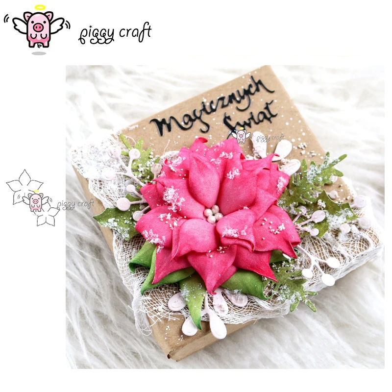 

Piggy Craft metal cutting dies cut die mold 2019 New 2Pcs Flower Scrapbook paper craft knife mould blade punch stencils dies