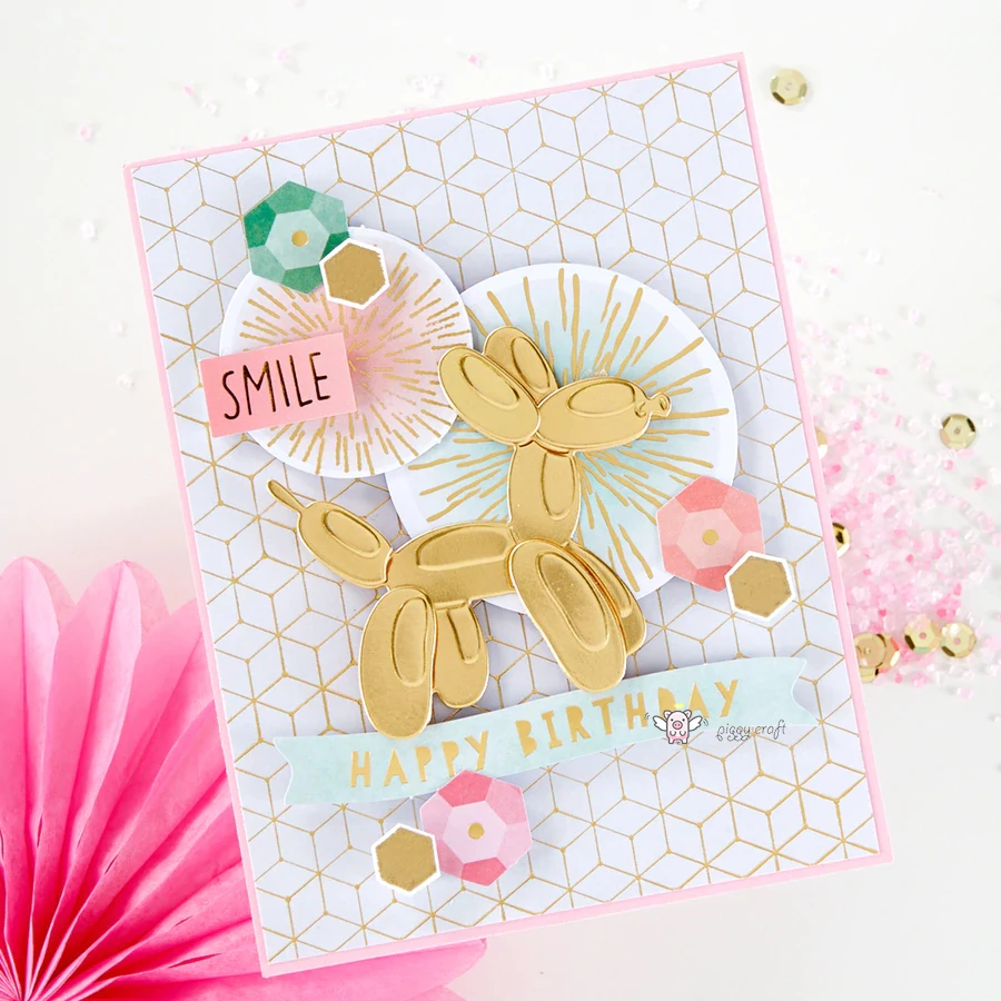 

Mmao Crafts Metal Steel Cutting Dies New Candle party balloon dog Stencil For DIY Scrapbooking Paper/photo Cards Embossing Dies