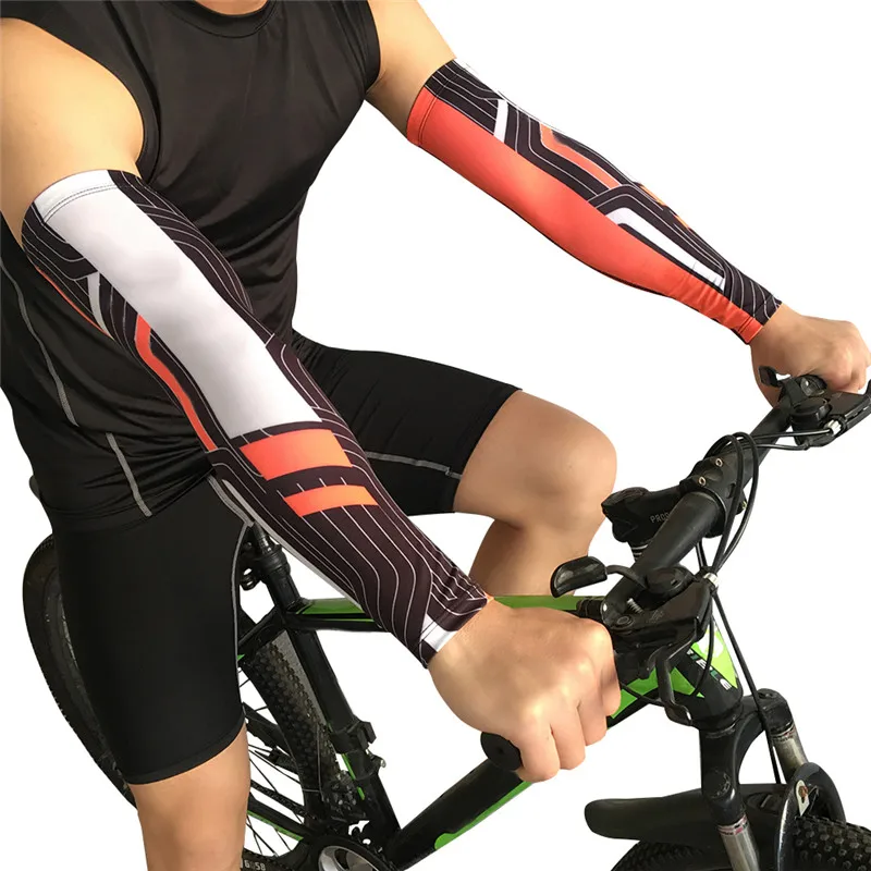 

Fitness Quick Dry Armguards Breathable UV Protection Running Arm Sleeves Basketball Elbow Pad Sports Cycling Arm Warmers