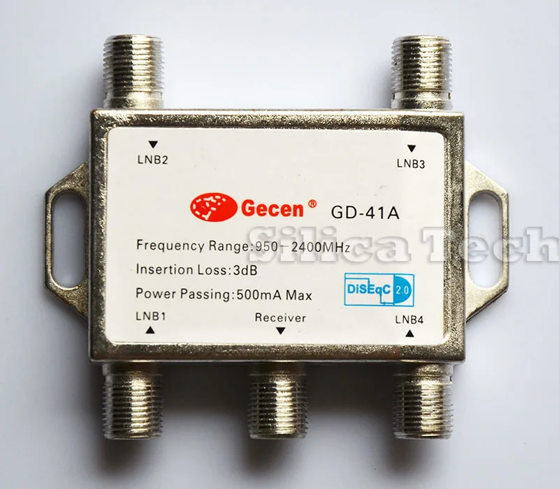 

2pcs Gecen DISEQC 4x1 MULTI SATELITE DISH SWITCH LNB