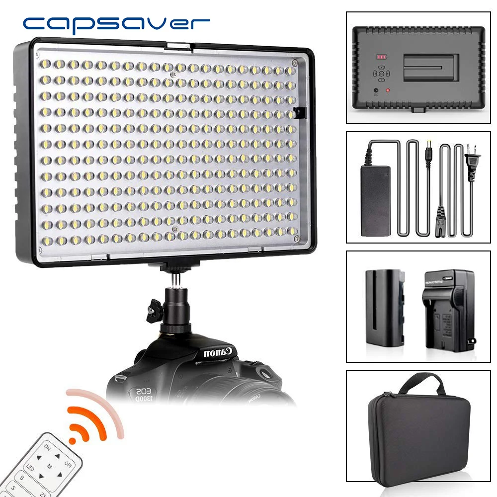 

capsaver TL-336AS LED Video Light Bi-color 3200K-5600K CRI96 Photography Lighting on Camera Studio Photo Panel Lamp for Youtube