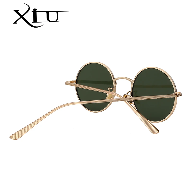 XIU новые брендовые дизайнерские круглые женские солнцезащитные очки, винтажные мужские солнцезащитные очки, модные мужские очки, роскошные качественные UV400