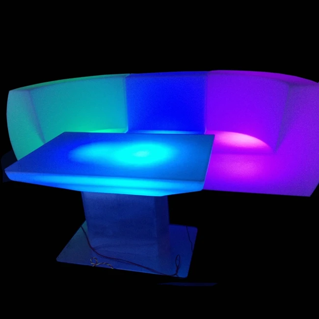 Rechargeable light up bar coffee table RGBW Color changing illuminated cocktail table SK-LF22 (L88*W54*H46cm)  2pcs/Lot