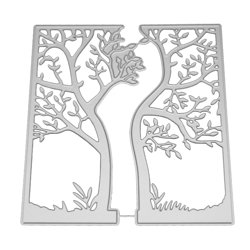 

Life Tree Border Metal Cutting Die Birthday Carbon Die Stencil for DIY Scrapbooking Embossing Templates CutDies knife mold