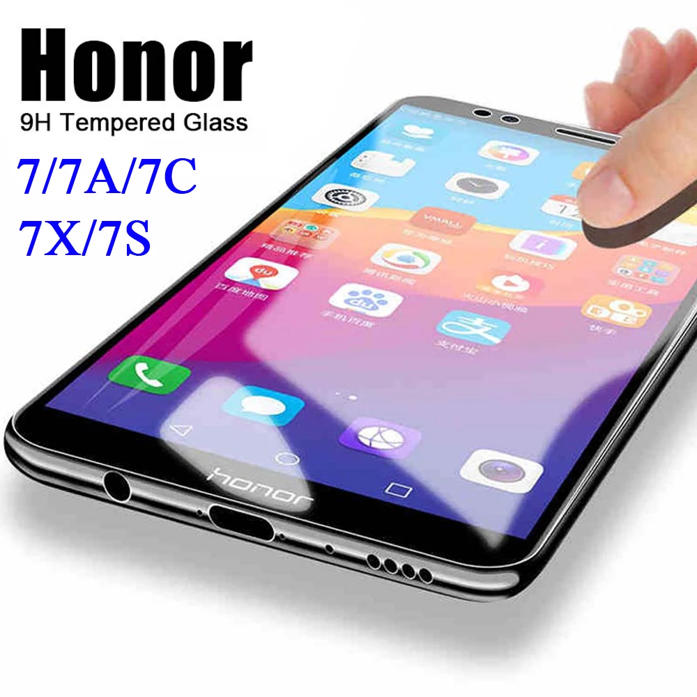 9H закаленное стекло для huawei honor 7 7C 7A pro 7X 7S Защитная пленка Y5 prime 2018 экрана телефона
