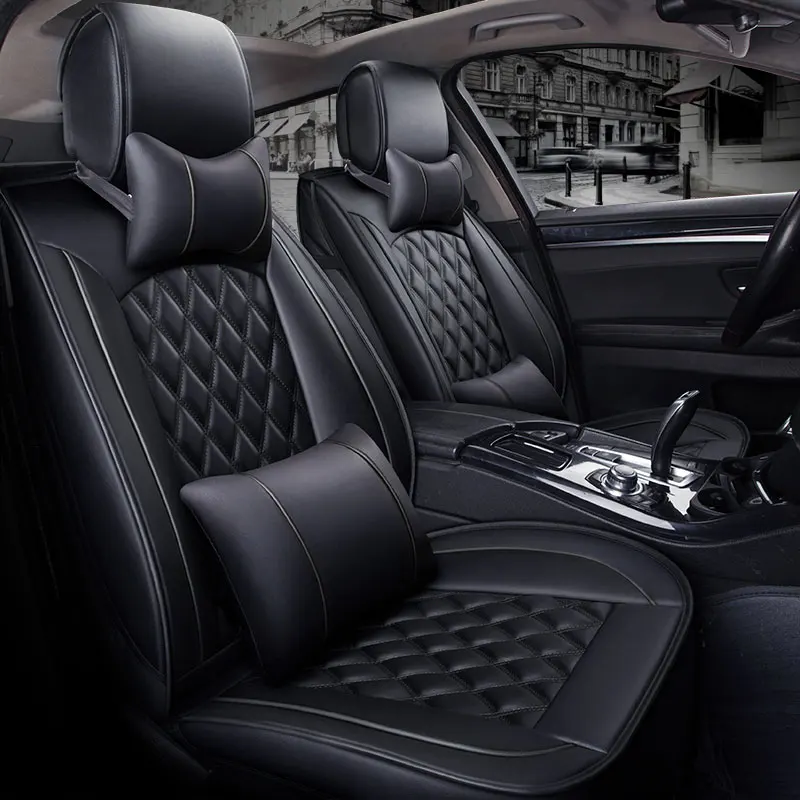  (Front +Rear) Special Leather Car Seat Cover auto seats cushion for peugeot 106 2008 205 206 207 20