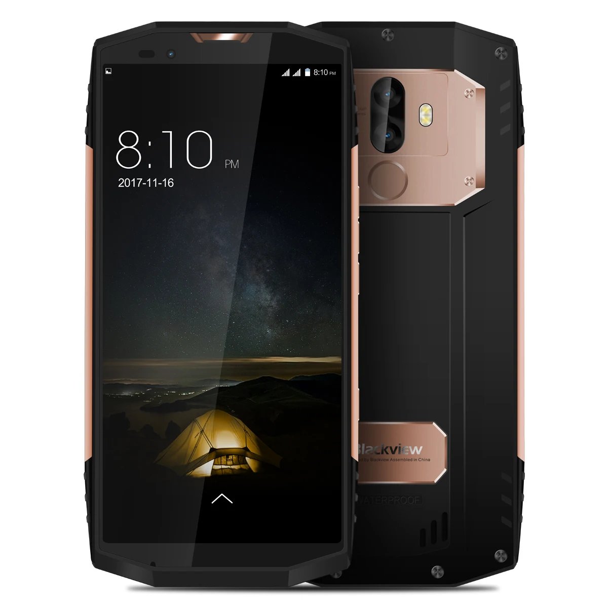 BLACKVIEW BV9000 PRO мобильный телефон IP68 водонепроницаемый прочный смартфон 18:9 Android 7,1 мобильный телефон 6G+ 128G телефон nfc - Цвет: Золотой