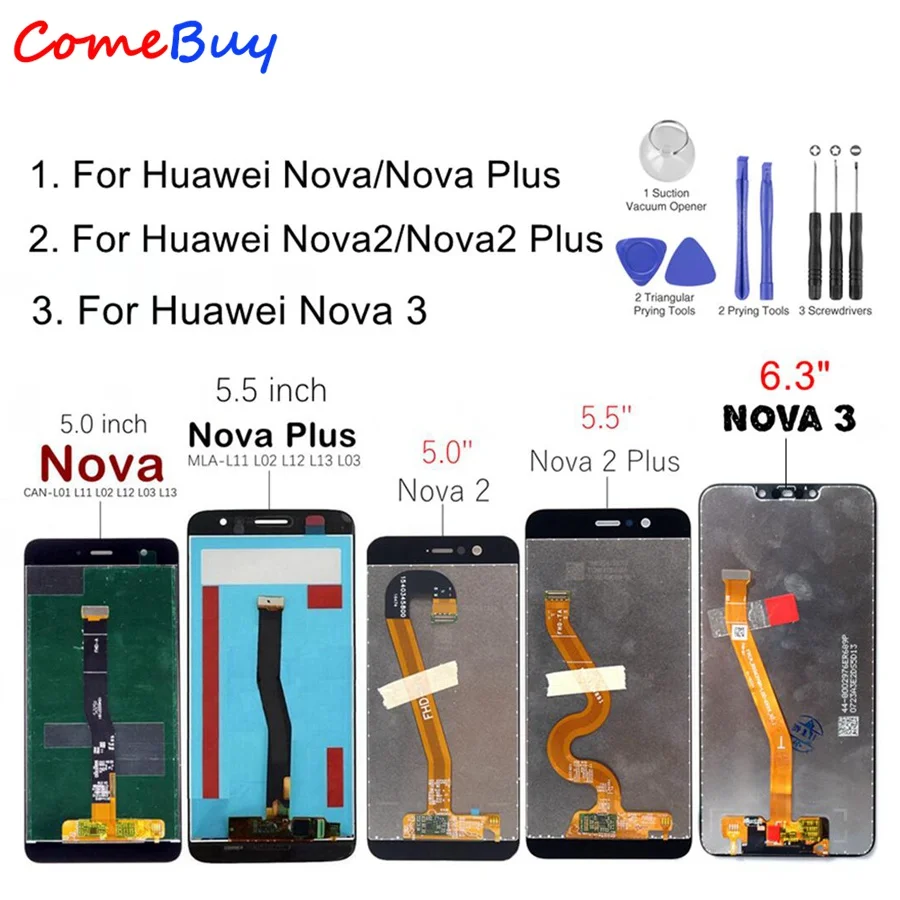 Huawei Nova 3 LCD Display Touch Screen Nova3 PAR LX1 LX9 BAC L23 L03