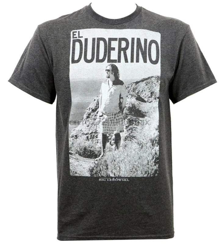 Оригинальная Приталенная футболка LEBOWSKI El Duderino S-2XL новинка | Мужская одежда