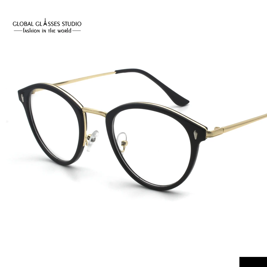 

Free Shipping Retro Fashion Cat-eye Black Full Rimless Frame Lady Fashion Eyeglasses Can fix RX lens RSG010