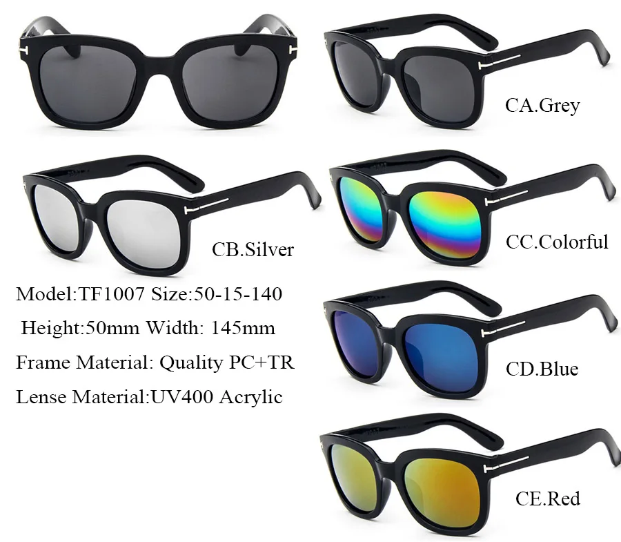 different models of sunglasses