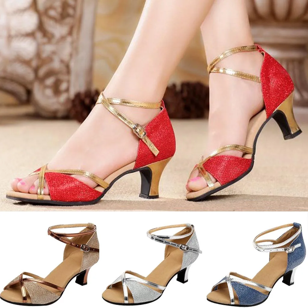 

Women's Rumba Waltz Prom Ballroom Latin Salsa Dance Shoes Square Dance Shoes fashion Spring Peep British Wind Spike Heel Apr 25