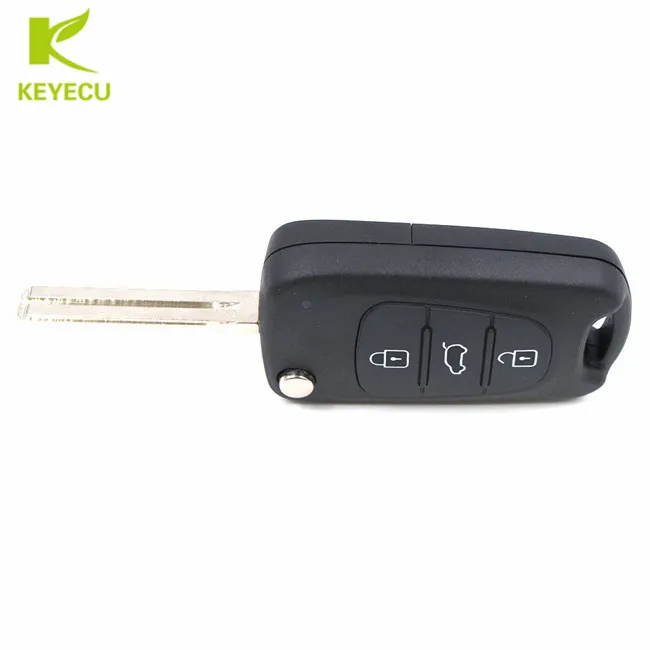 Запасная флип кнопка KEYECU для Hyundai I20 433 2009 2012 МГц с чипом ID46|Ключ от авто| |