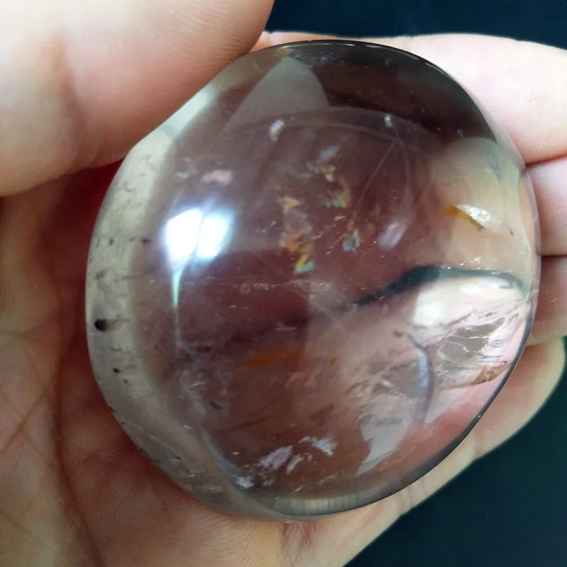 Натуральный кристалл кварца пальмовый камень с радугой Йога практика игрушка чакра целебные кристаллы - Цвет: A39         112g